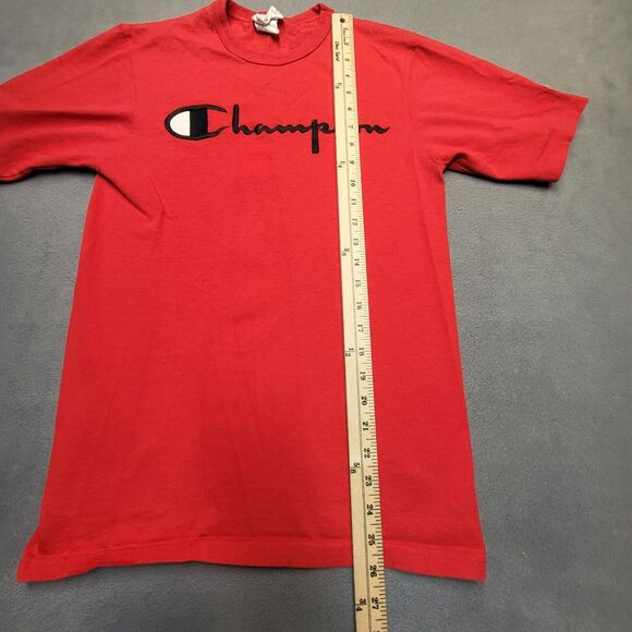 Champion T Shirt Womens S Red Short Sleeve Crew Neck Embroidered - Picture 4 of 7